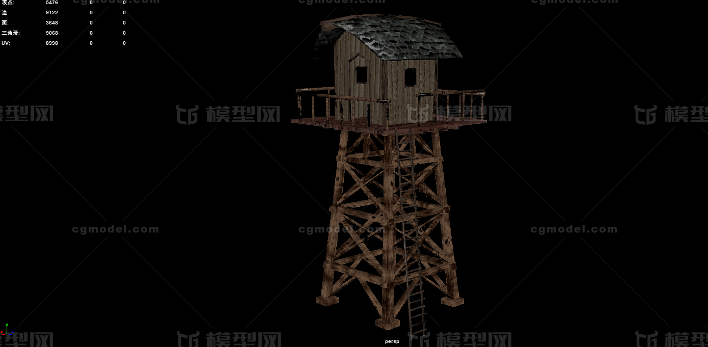 中世纪木塔 瞭望塔 守望塔 瞭望塔 木塔 哨塔 防御塔 堡垒 防御工事