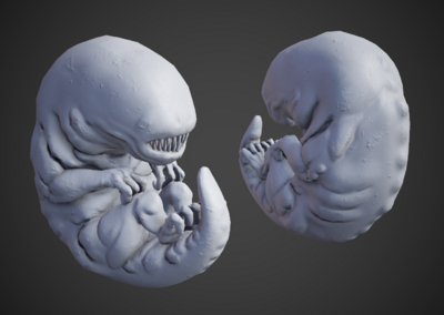 pbr 异形胚胎 异形 外星生物 外星人婴幼儿 婴儿 幼儿 胚体 胎儿