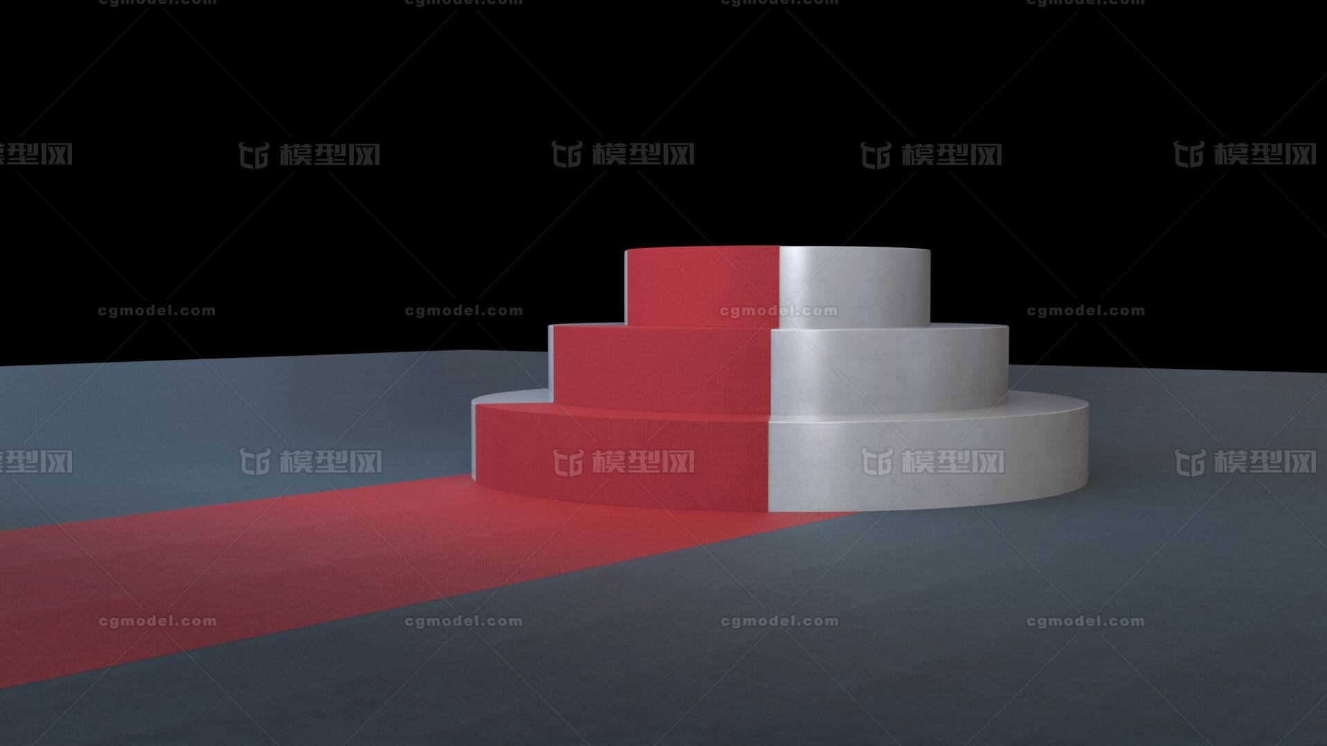 颁奖台 奖台模型-现代场景模型库-3ds Max(.max)模型下载-cg模型网