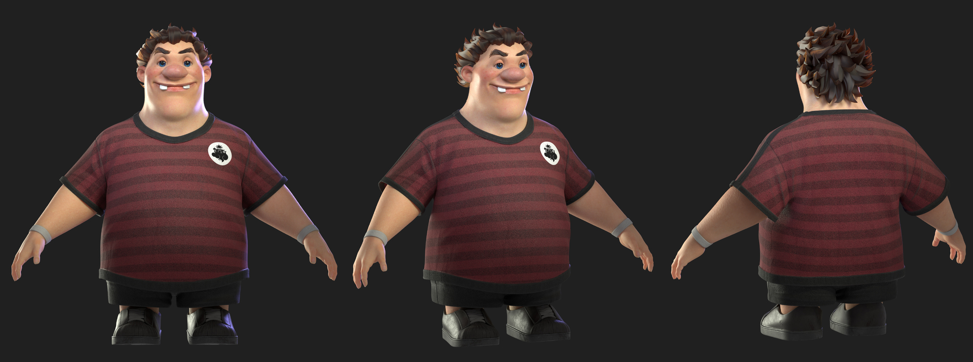 卡通胖子测试练习_孤独的lamb作品_角色/人物/生物_cg模型网