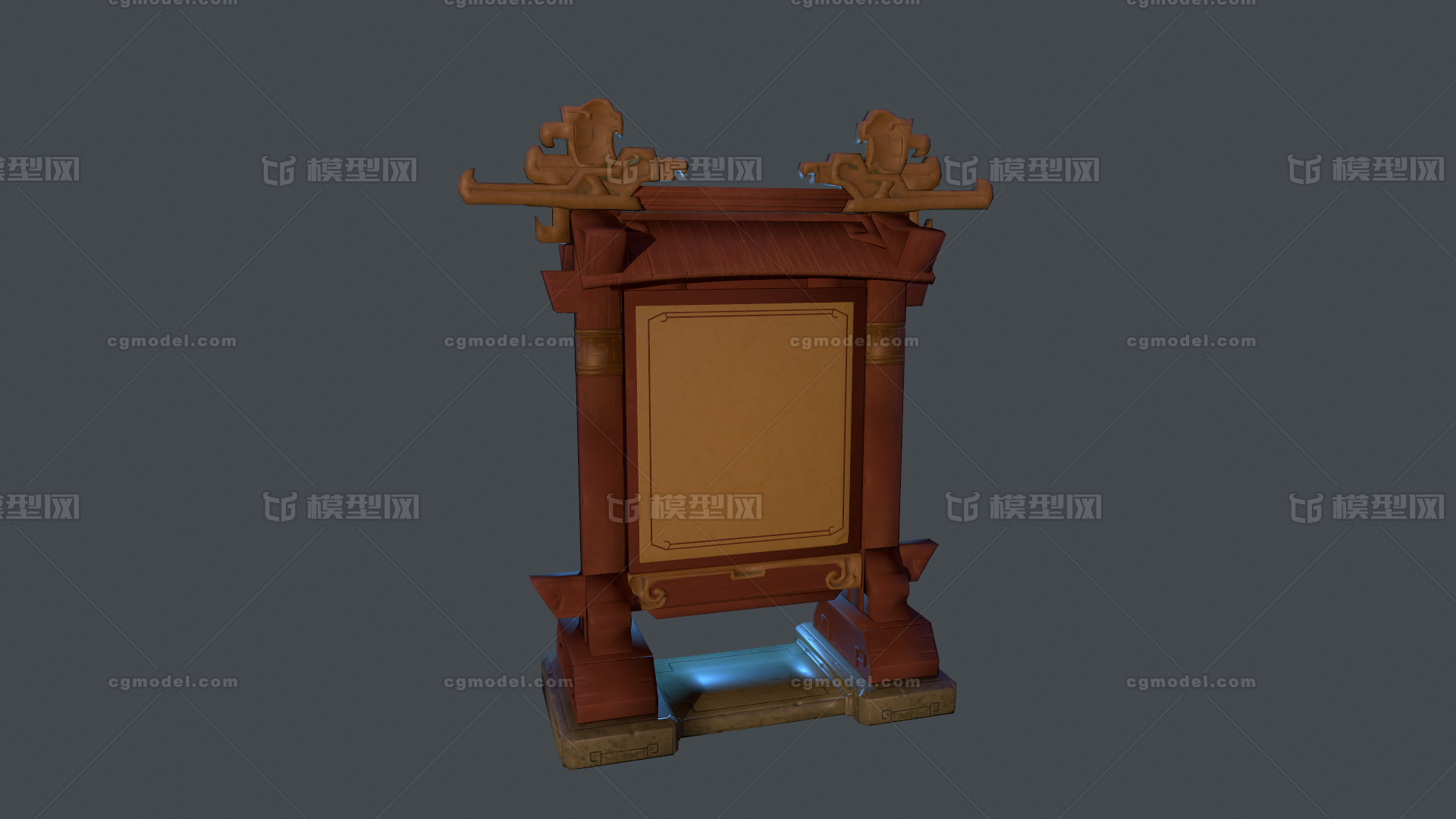 中国风 告示牌模型-古代场景模型库-3ds Max(.max)模型下载-cg模型网
