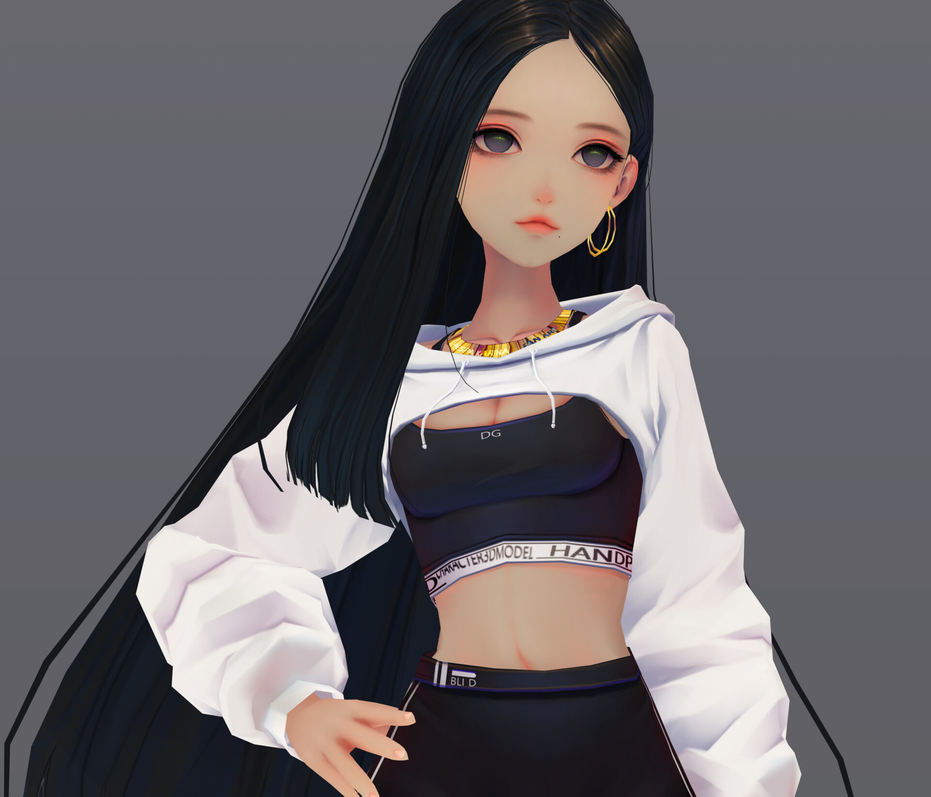 次世代少女学生装虚拟偶像建模