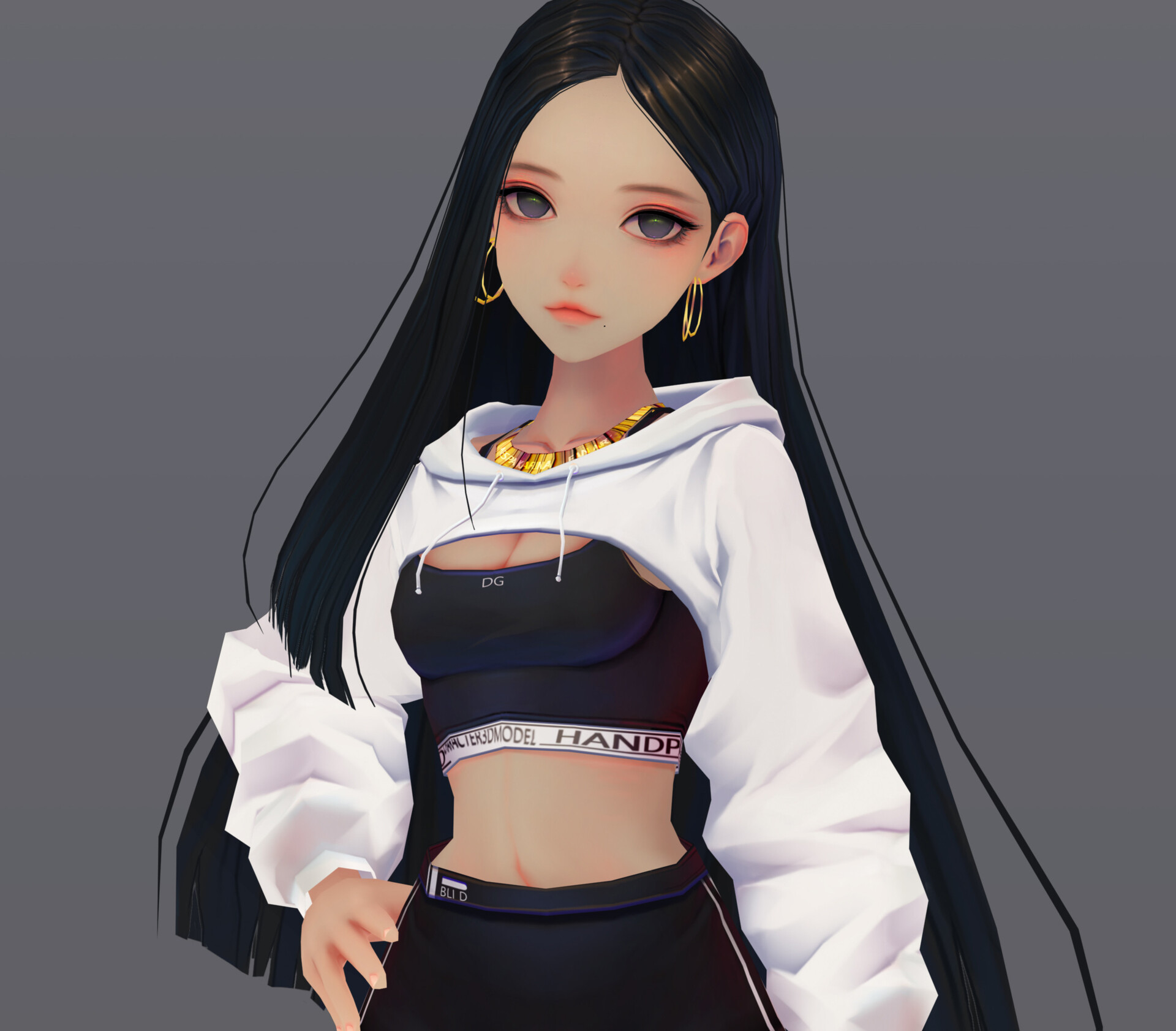 次世代少女学生装虚拟偶像建模