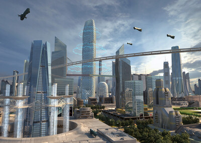 未来城市建筑动画场景 科幻城市 未来城市 科幻建筑 未来建筑 科幻