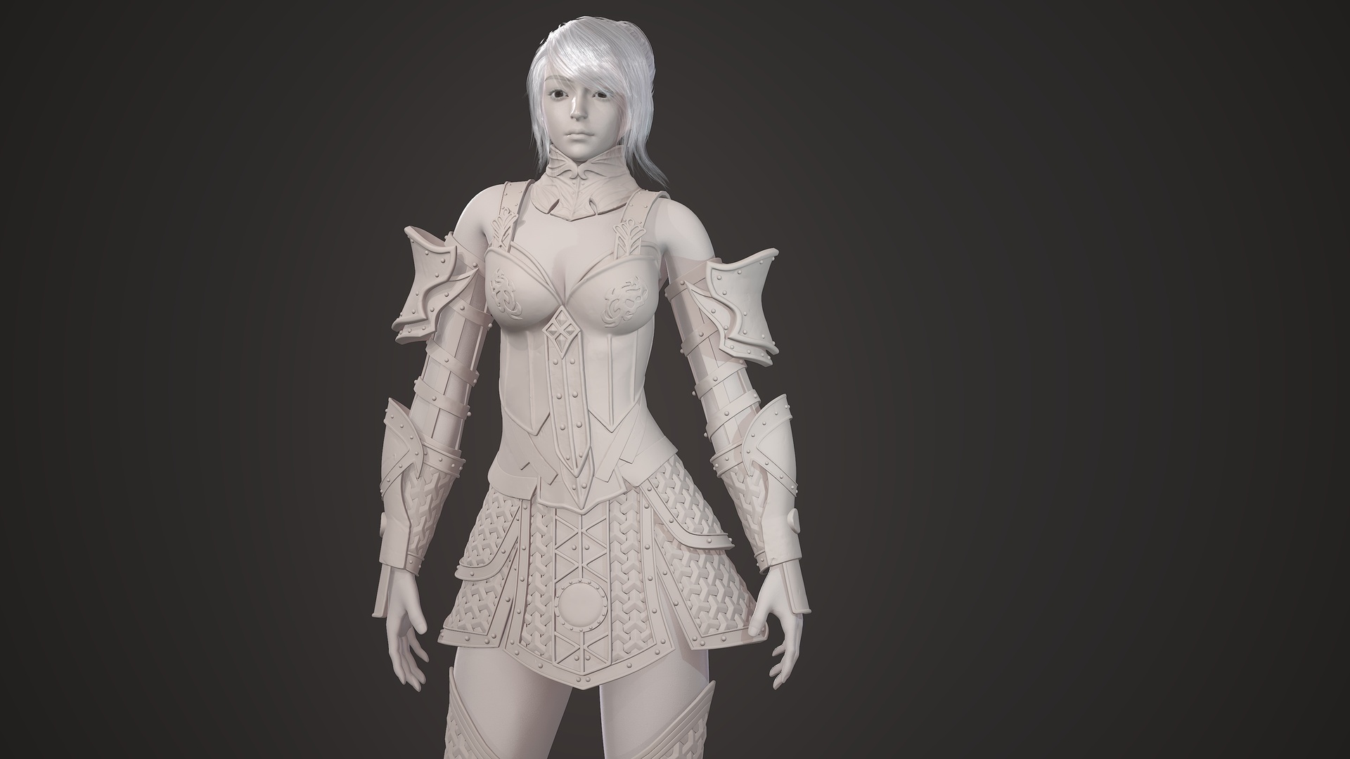 女战士模型雕刻~_93丶作品_角色/人物/生物_cg模型网