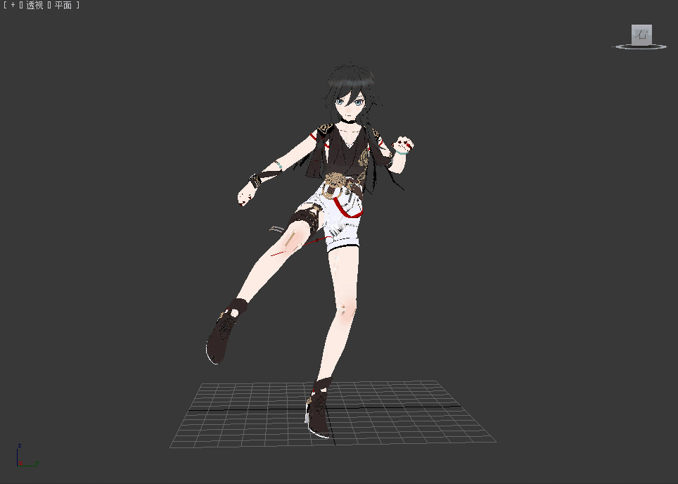 【带动画】11个动作 有各种招式模型-孩子-女模型库-3ds Max(.max)模型下载-cg模型网