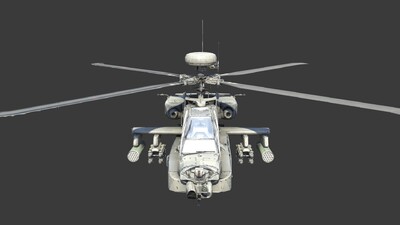 pbr次世代 美國阿帕奇武裝直升機 ah-64d 中模