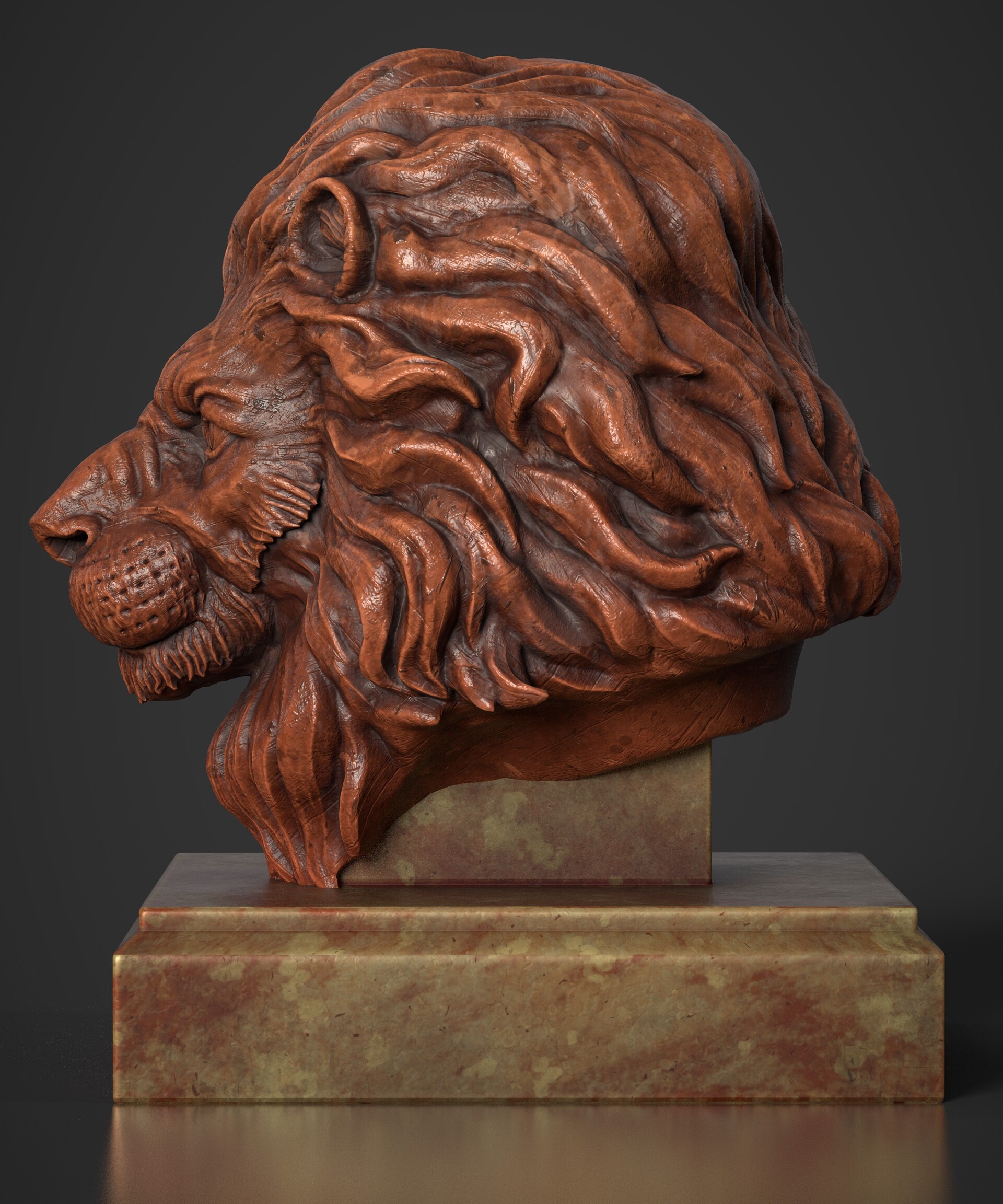 狮子头_德双aiden作品_角色/人物/生物_cg模型网