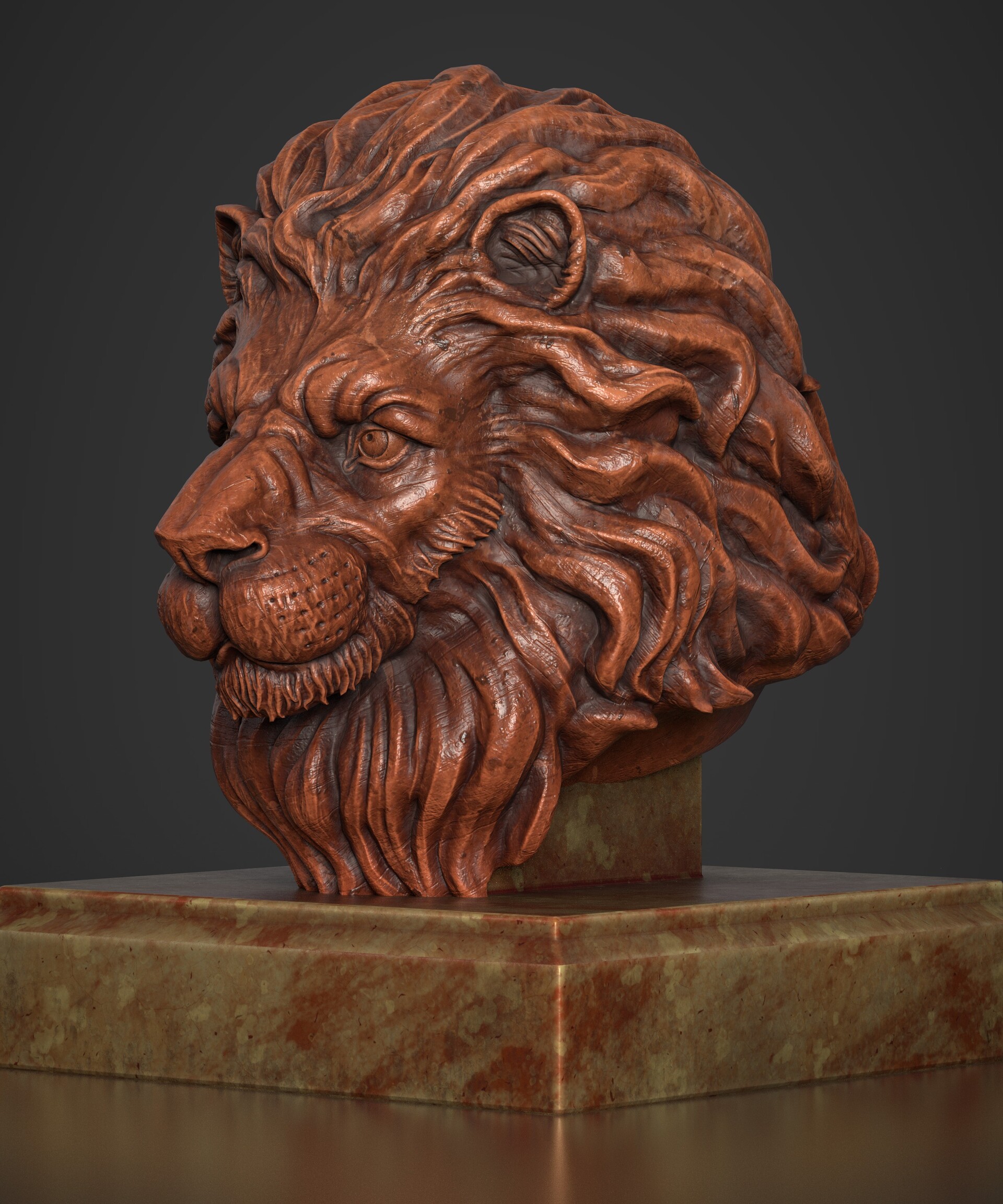 狮子头_德双aiden作品_角色/人物/生物_cg模型网