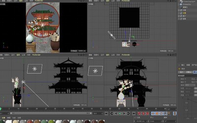 古风建筑 C4D模型-古代场景模型库-Cinema 4D(.c4d)模型下载-cg模型网