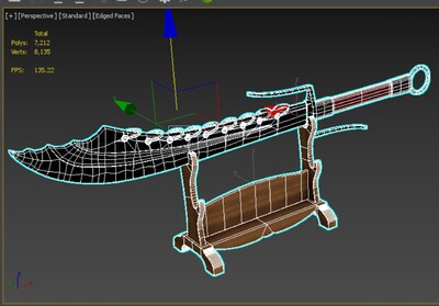 大刀 大砍刀模型-冷兵器模型库-3ds Max(.max)模型下载-cg模型网