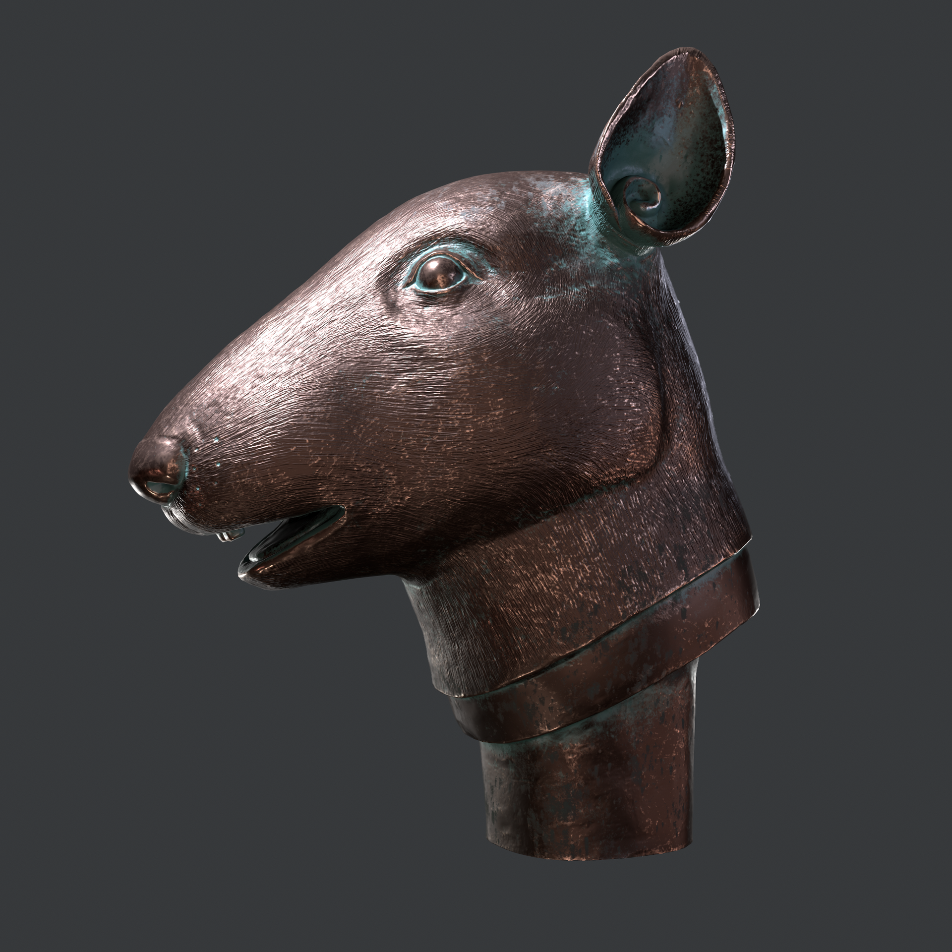 十二兽首之鼠兽首_德小胖作品_角色/人物/生物_cg模型网