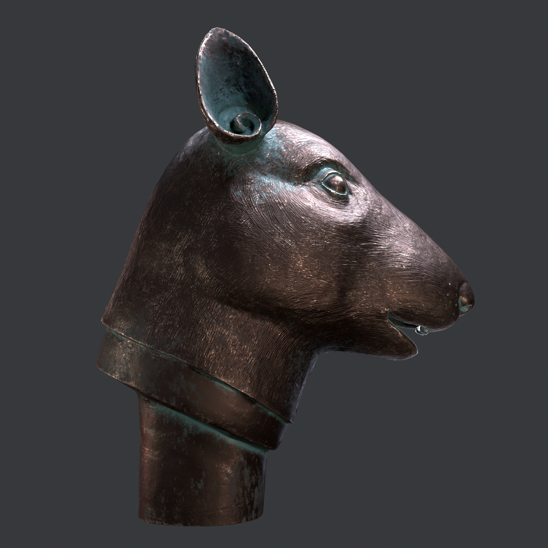 十二兽首之鼠兽首_德小胖作品_角色/人物/生物_cg模型网