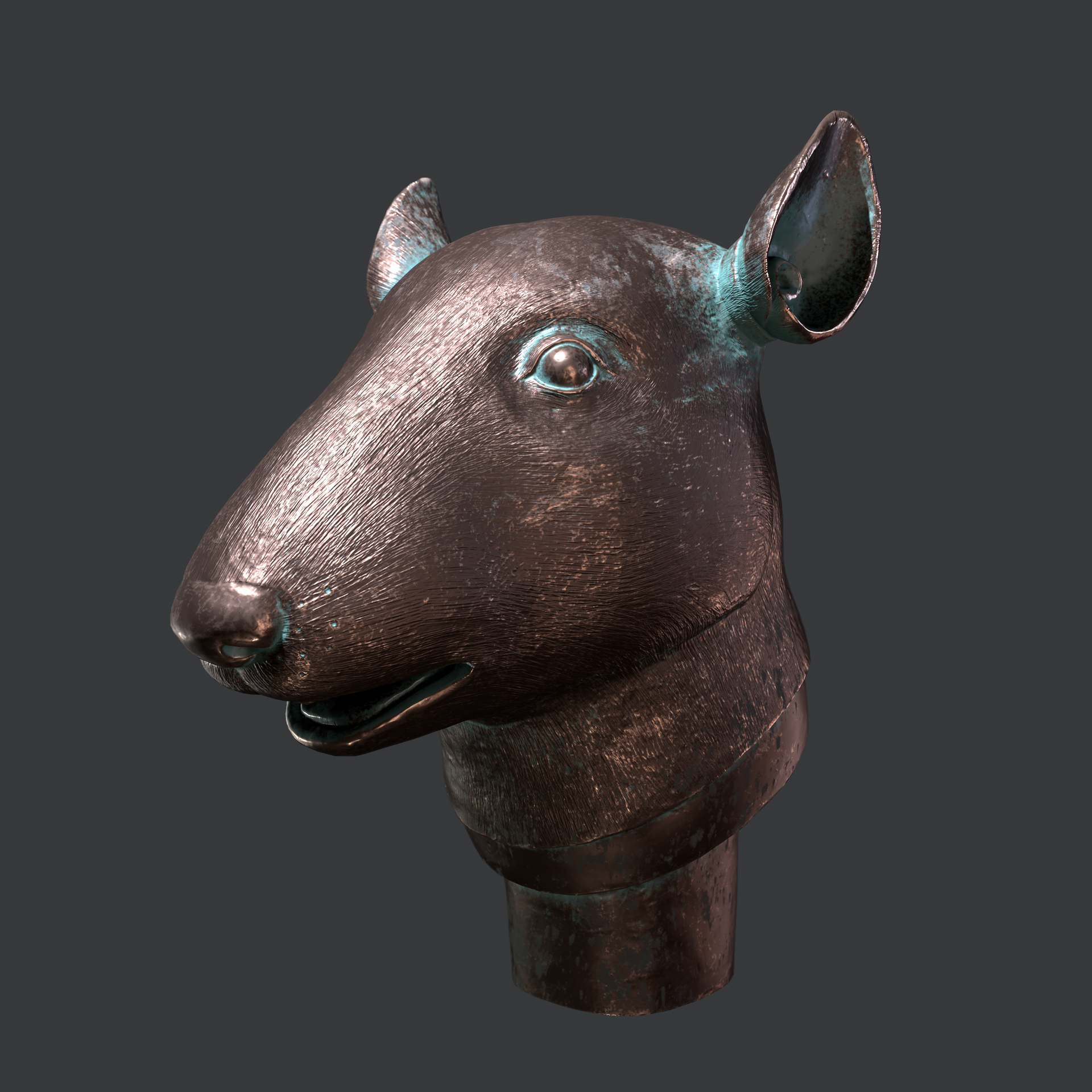 十二兽首之鼠兽首_德小胖作品_角色/人物/生物_cg模型网