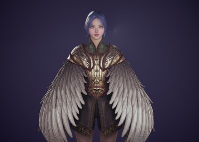 次世代pbr女武神铠甲骑士披风头盔甲战衣战靴性感战姬黄金甲圣斗士