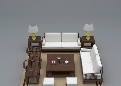 客厅 沙发 茶几 椅子 组合 室内 家具 配套模型-客厅模型库-3ds Max(.max)模型下载-cg模型网