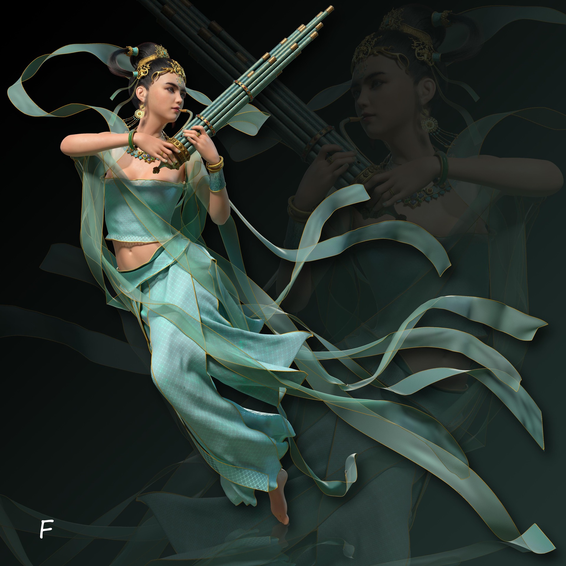 飞天_unique_fu作品_角色/人物/生物_cg模型网