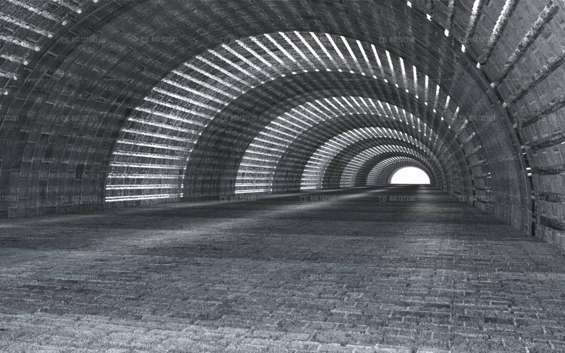 隧道场景 科幻空间模型-科幻场景模型库-Cinema 4D(.c4d)模型下载-cg模型网