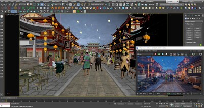 古代--夜景模型-古代场景模型库-3ds Max(.max)模型下载-cg模型网