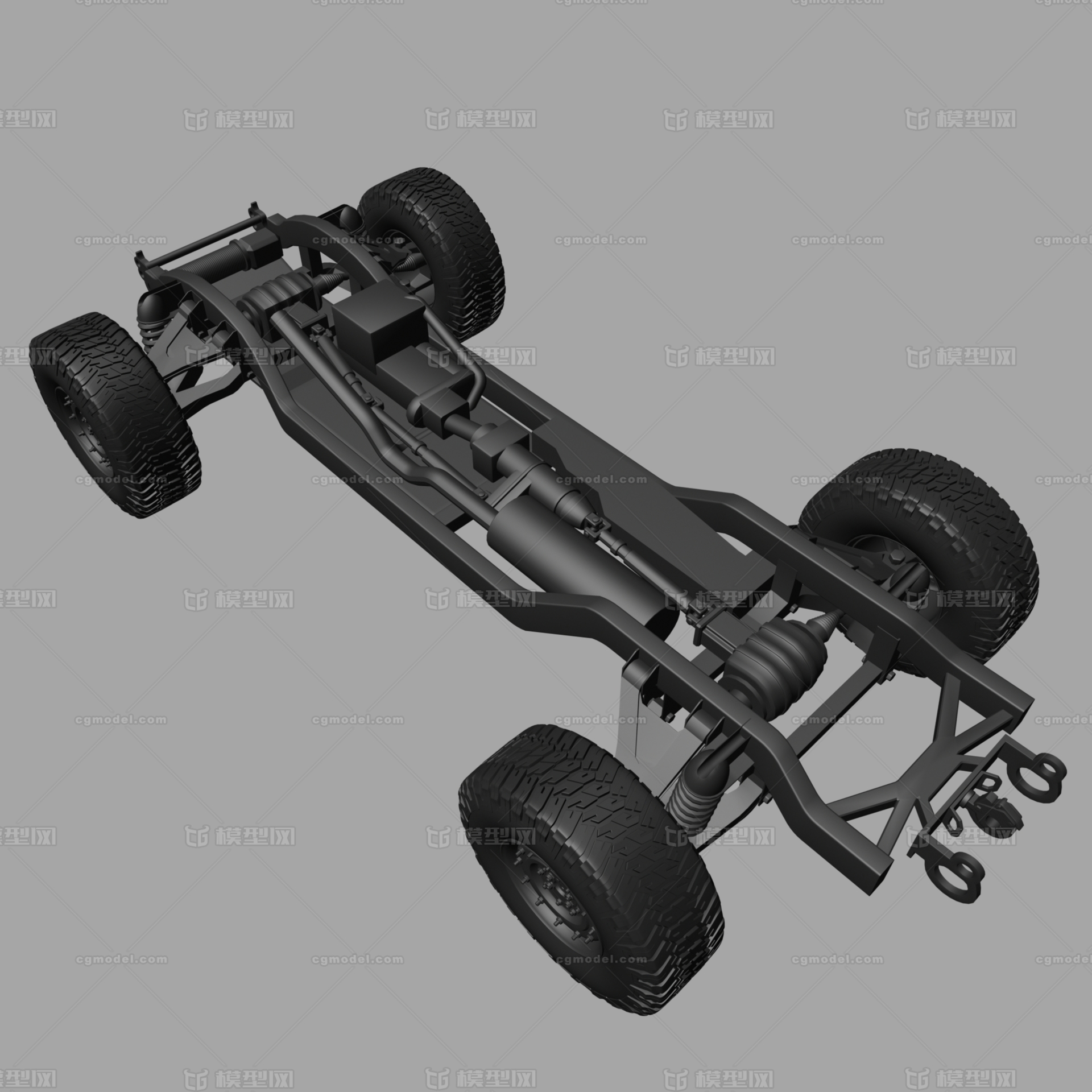 chassis 汽车底盘模型-车辆部件模型库-OBJ(.obj/.mtl)模型下载-cg模型网
