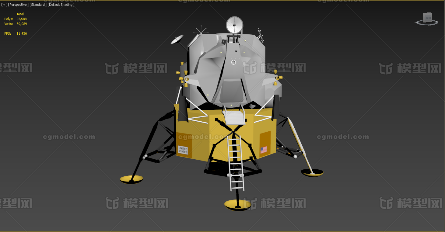 宇宙飛船,飛船,登月艙官方提示:1,如該資源發佈者無特別說明,模型結構