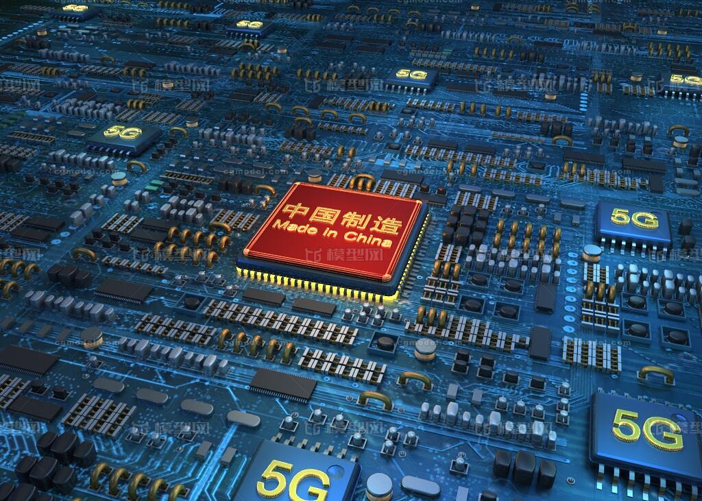 电路板科技芯片场景 科幻电路板 集成电路板 5g芯片电路板 电路板芯片