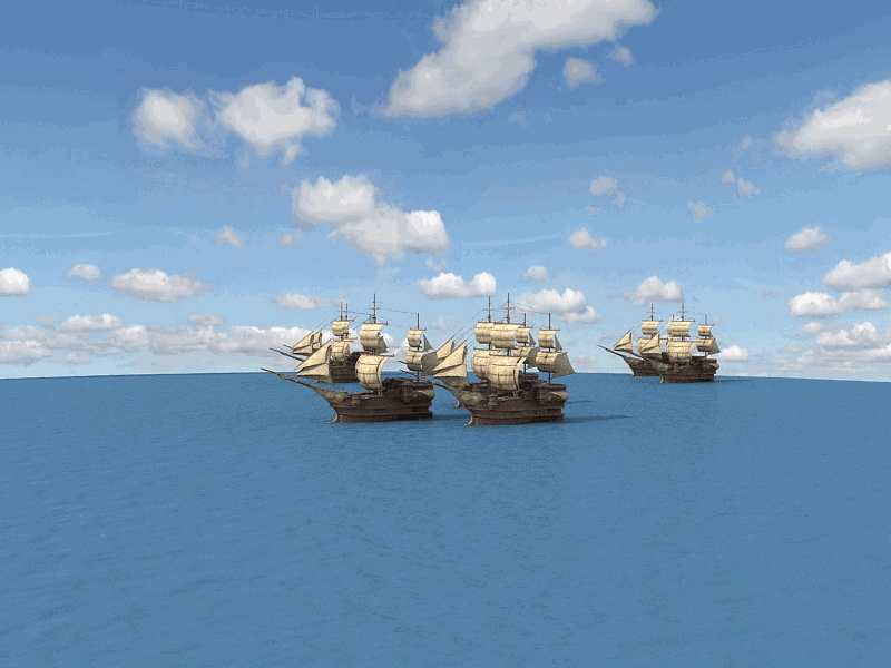 船动画 海盗船模型-现代场景模型库-3ds Max(.max)模型下载-cg模型网