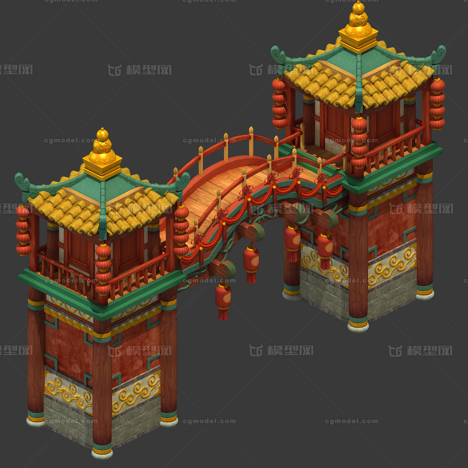 三渲二模型 主城建筑模型-古代场景模型库-3ds Max(.max)模型下载-cg模型网
