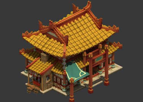 三渲二模型 主城建筑模型-古代场景模型库-3ds Max(.max)模型下载-cg模型网