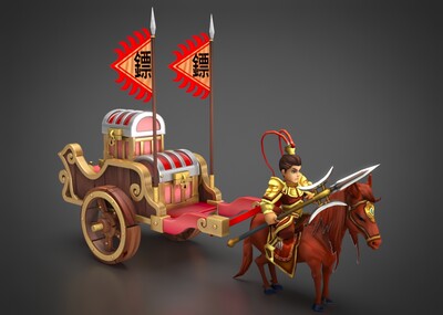 卡通镖车 玄幻镖车 武侠镖车 押镖车 运货车 卡通武将 游戏镖车 镖局