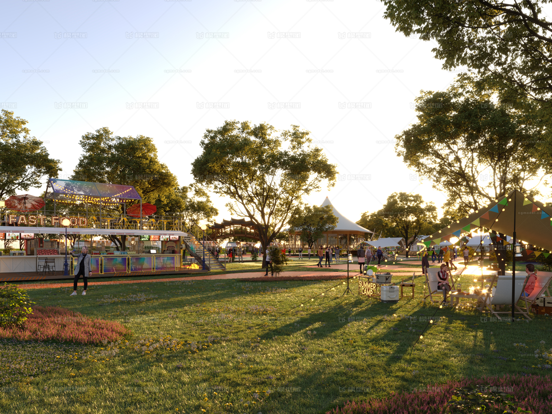 公园露营地_gap year作品_建筑商业办公_cg模型网