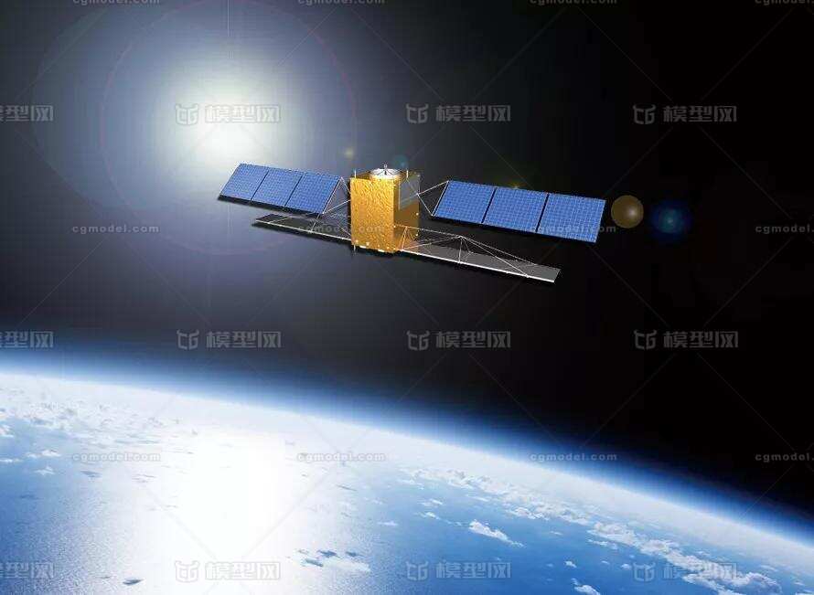 高分三号遥感卫星模型-人造地球卫星模型库-3ds Max(.max)模型下载-cg模型网