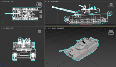 99A坦克军事模型 99A2主战坦克模型-装甲车／坦克模型库-3D Studio(.3ds)模型下载-cg模型网