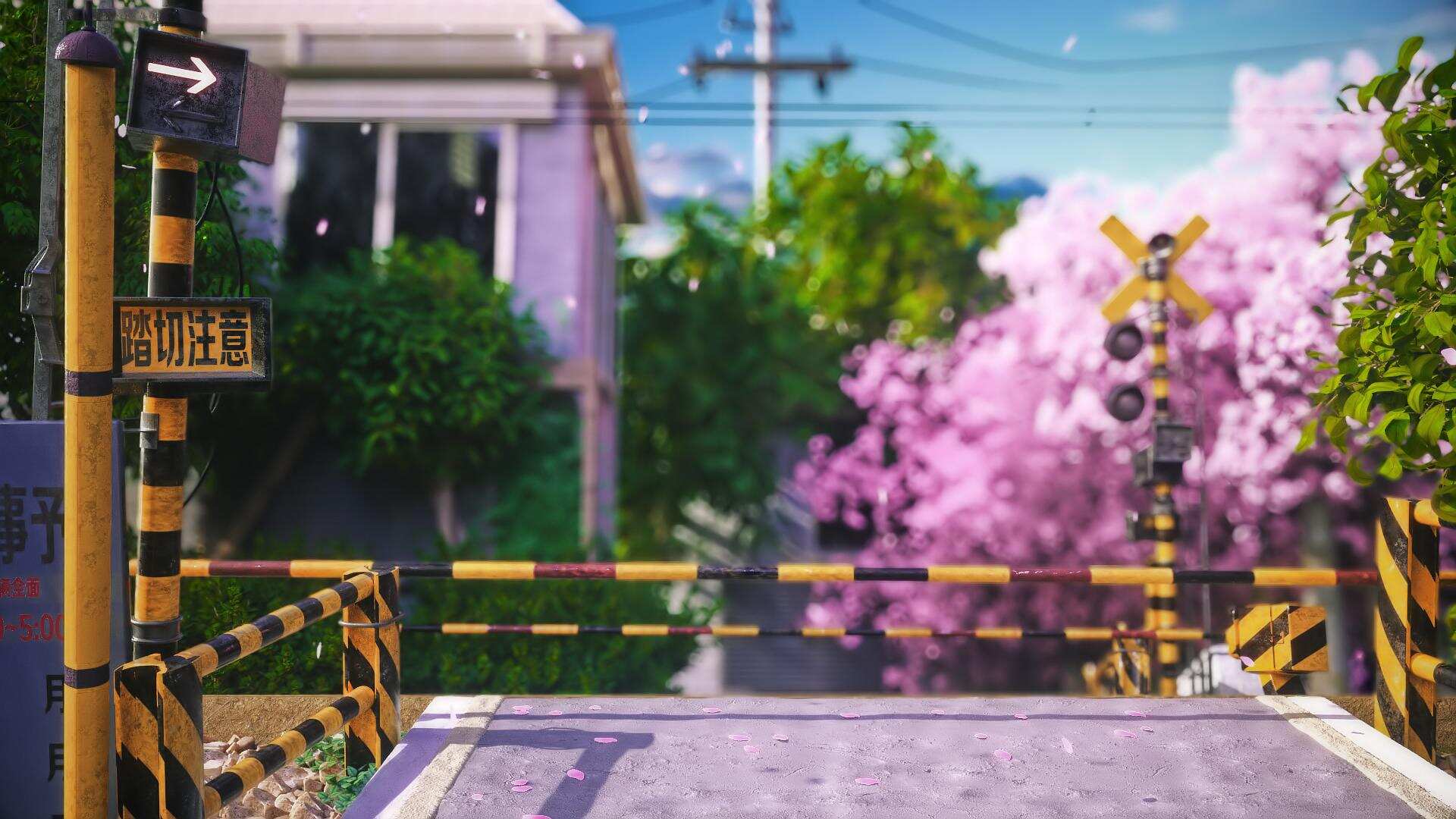 致敬新海诚秒速5厘米3d