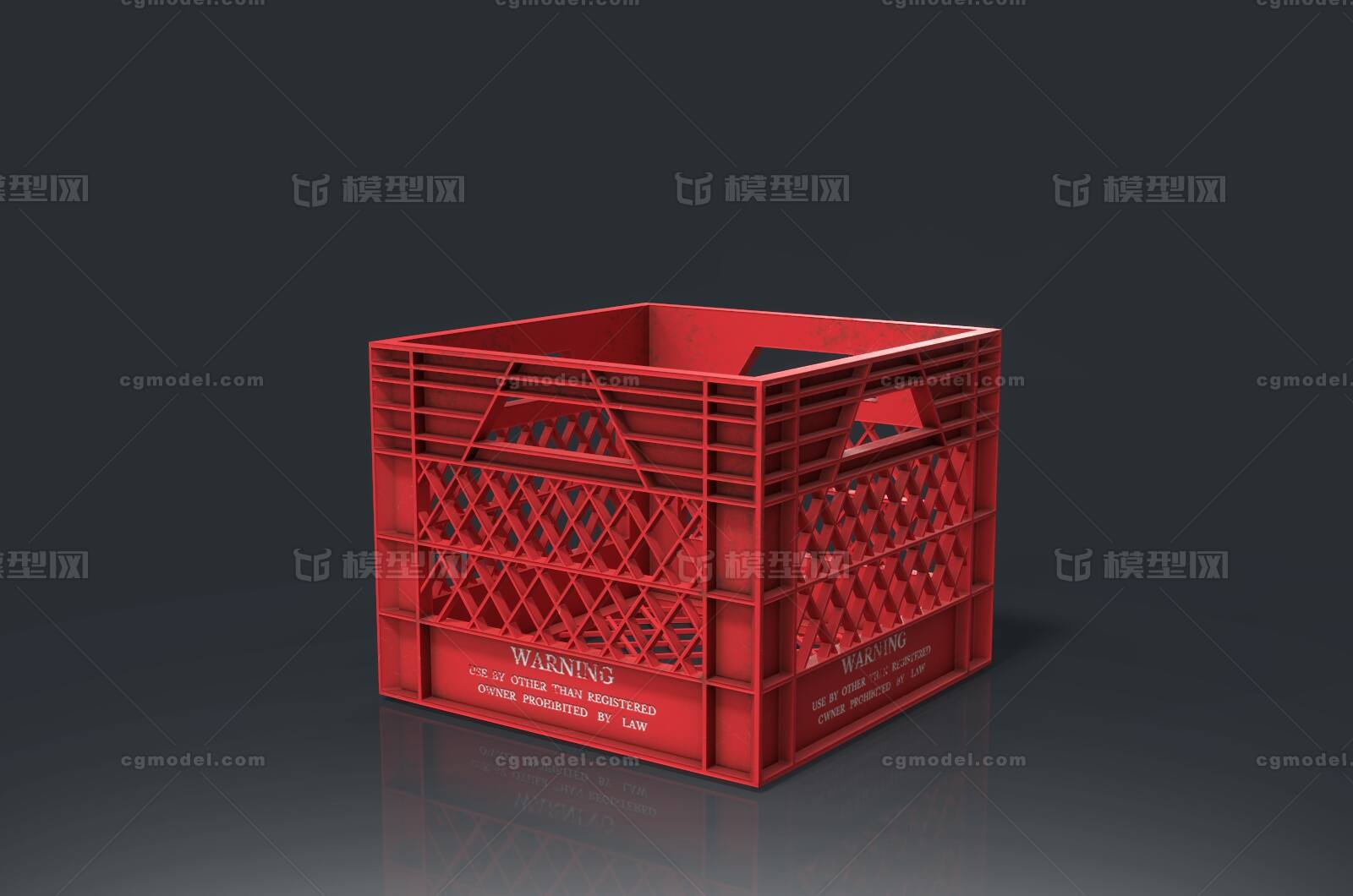 板条箱饮料箱储物箱啤酒箱塑料箱子篓子【带obj+fbx文件+模型-其他模型库-Cinema 4D(.c4d)模型下载-cg模型网