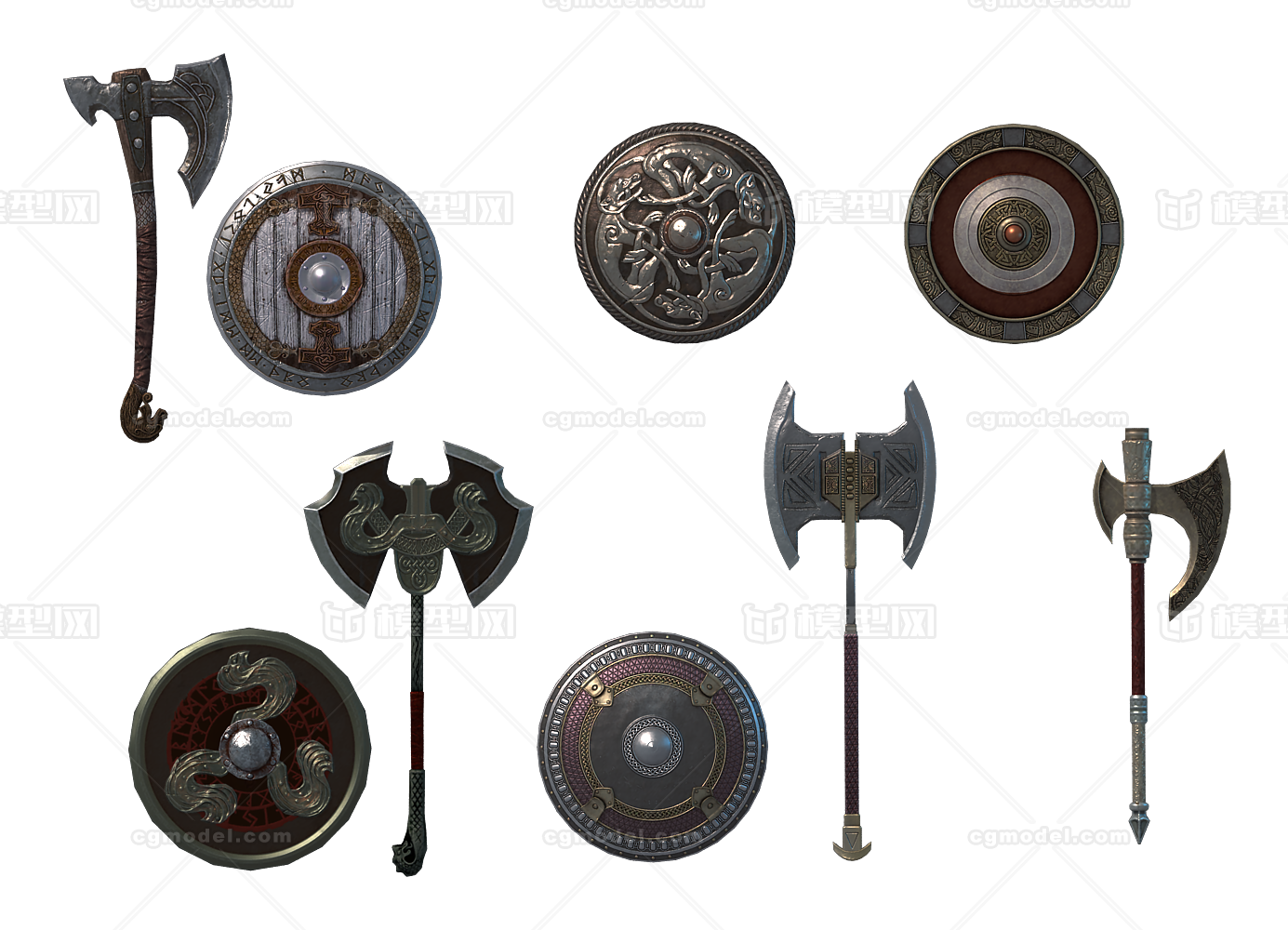 盾 欧式武器 写实盾 次时代盾 欧式盾 Jiesihuo作品 武器防具武器防具 Cg模型网