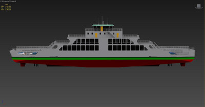 渡车船 汽车渡船模型-货运船模型库-3ds Max(.max)模型下载-cg模型网