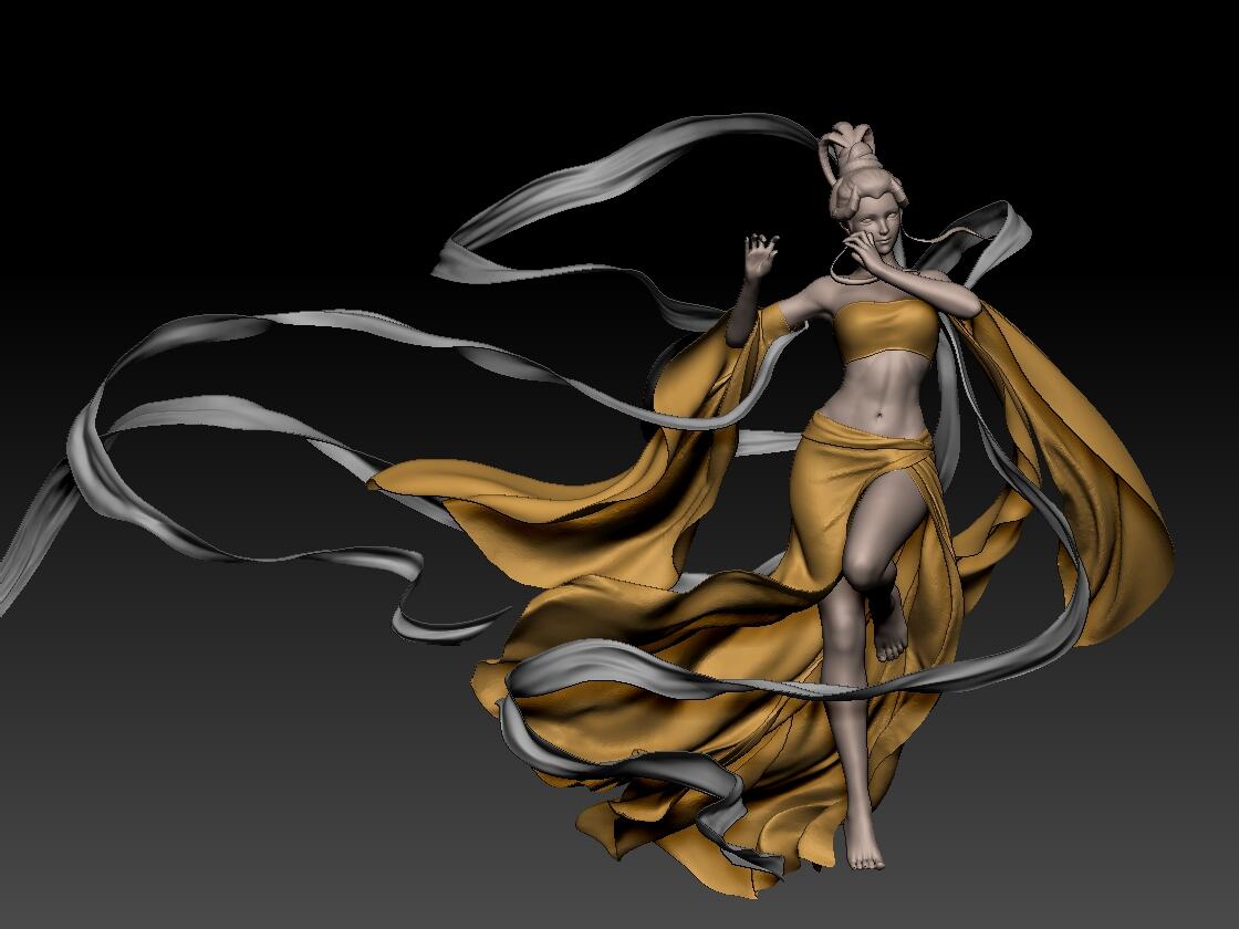 敦煌 挽笛_糖糖ablet作品_角色/人物/生物_cg模型网
