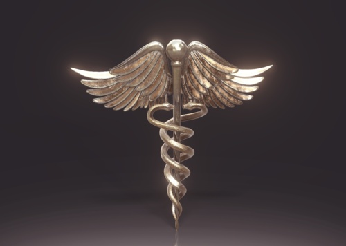 神使之杖 手杖 双蛇缠绕的魔杖 双蛇杖 权杖 法杖