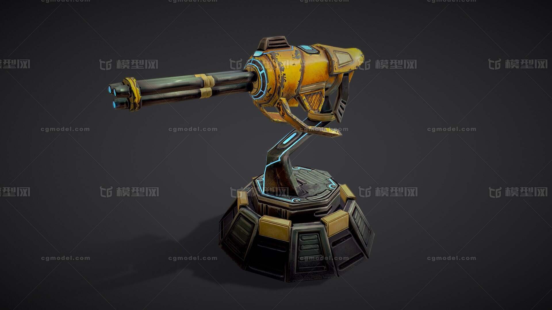 pbr次世代末日td炮台武器科技激光ue4跑量丧尸末世火炮炮塔