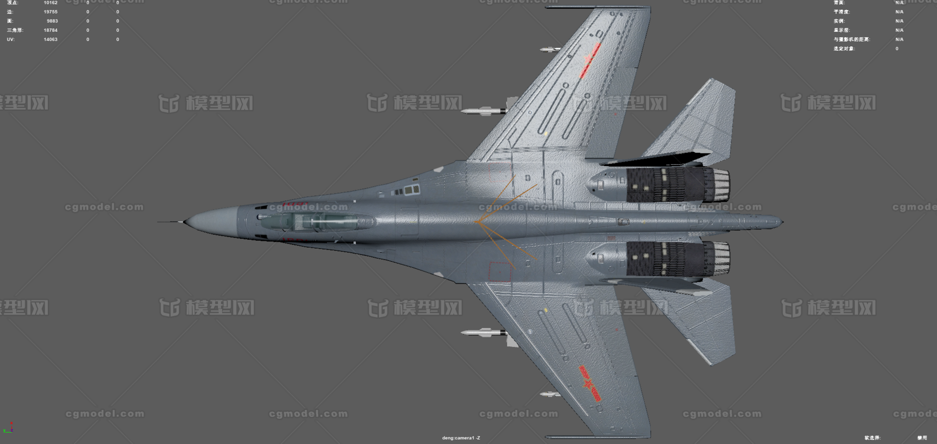 J16 歼16 中国空军 歼-16真实涂装 J-16 苏3模型-军用飞机模型库-Maya(.ma/.mb)模型下载-cg模型网