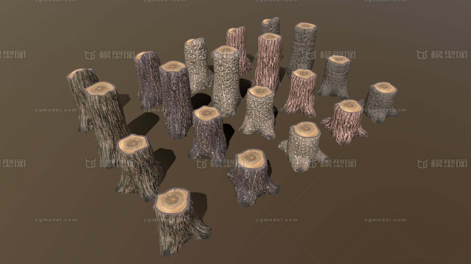 pbr 次世代 次时代  写实 树桩 树头 木头 木桩 木墩 树墩