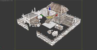 伐木场 小木屋模型-古代场景模型库-3ds Max(.max)模型下载-cg模型网