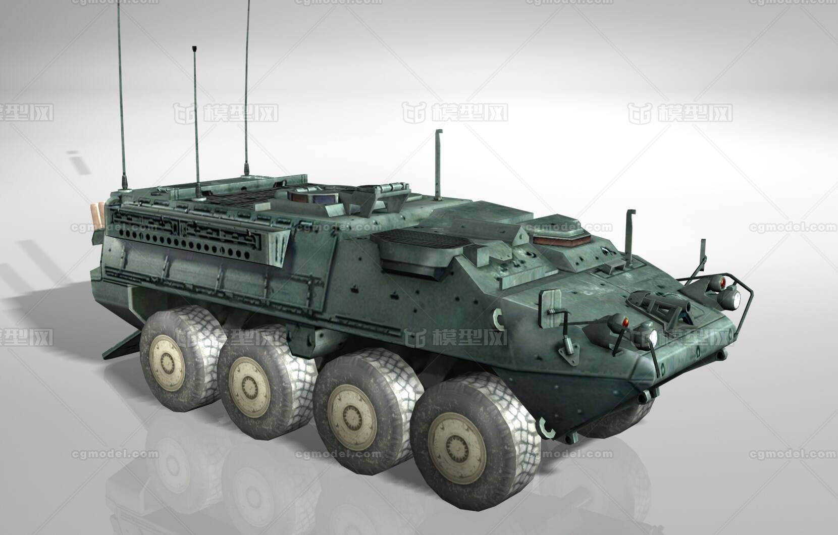 【军事装备】带有内饰 BMP装甲车模型-装甲车/坦克模型库-3ds Max(.max)模型下载-cg模型网