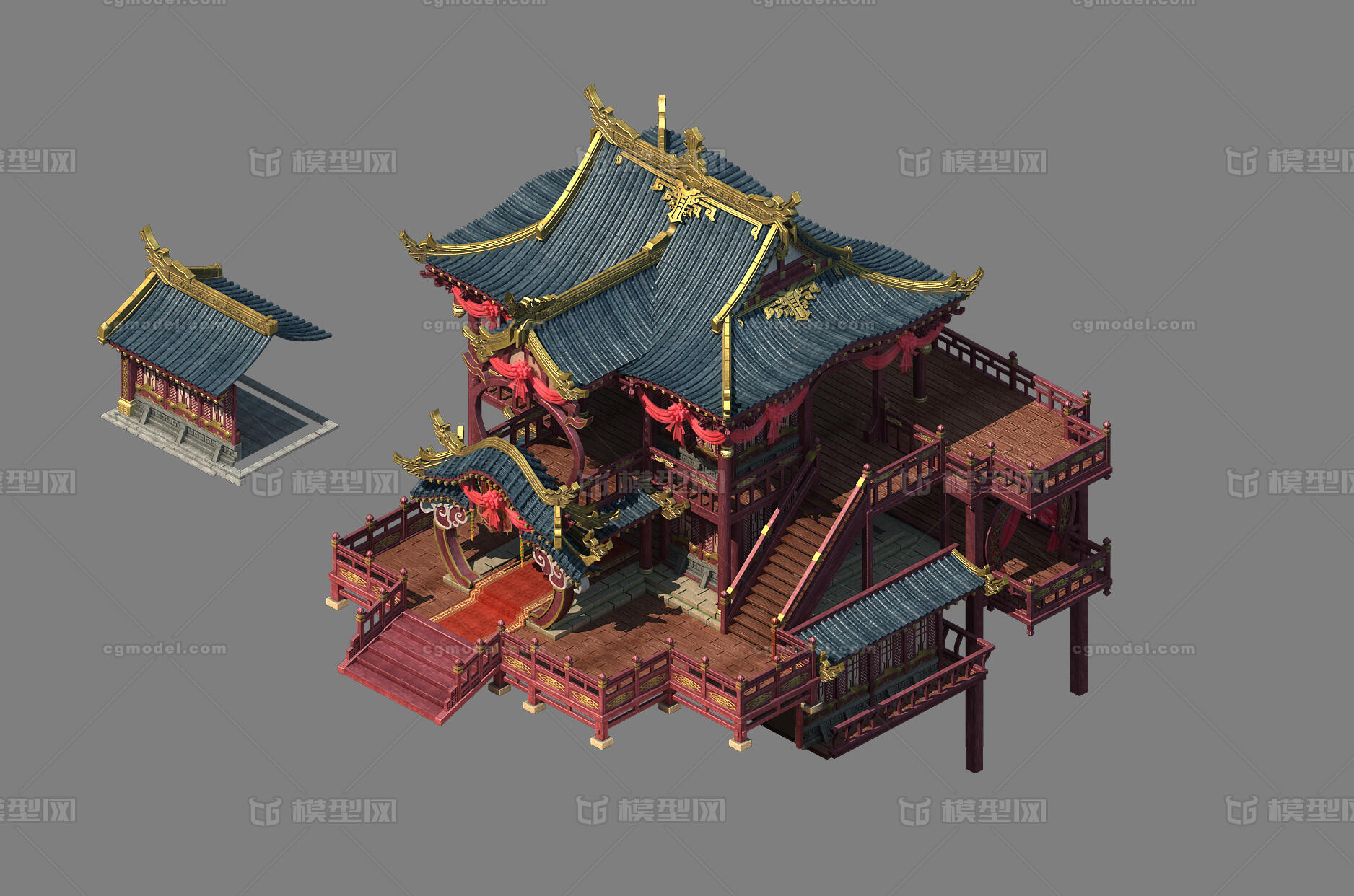 3转2写实场景模型 古代婚房模型-古代场景模型库-3ds Max(.max)模型下载-cg模型网