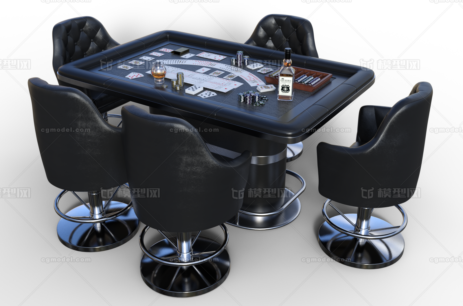 牌桌 赌桌模型-场景部件模型库-Maya(.ma/.mb)模型下载-cg模型网