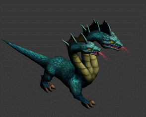 三头蛇 三头怪 手绘怪物 蜥蜴妖怪 蛇怪 神话巨怪 海德拉 三头龙 游戏