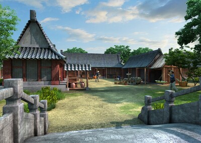 写实古代房屋建筑动画场景 古代房屋 古代建筑 古代人物 古人 古代