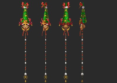 圣诞节武器长枪刀剑法杖镰刀手枪