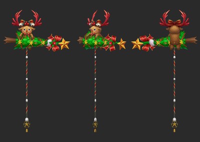 圣诞节武器长枪刀剑法杖镰刀手枪